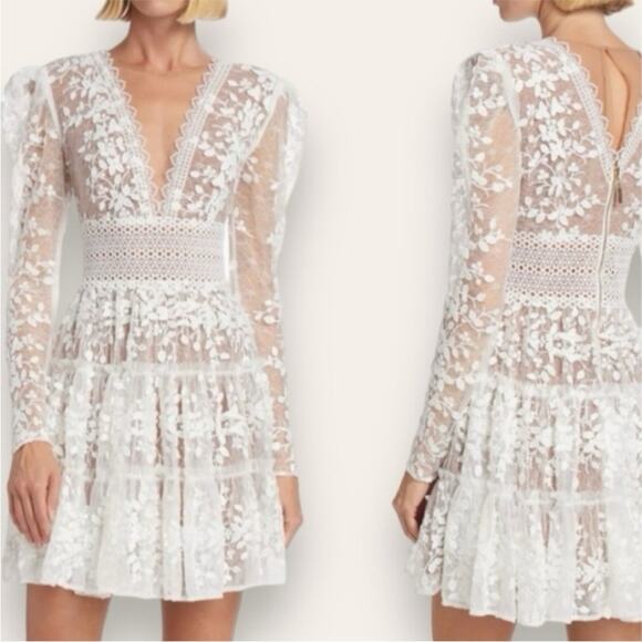 NWT Bronx and Banco Megan Mini Dress Blanc White Small Women’s - Picture 11 of 11